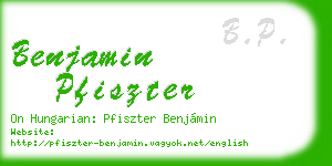 benjamin pfiszter business card