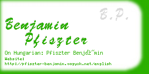 benjamin pfiszter business card